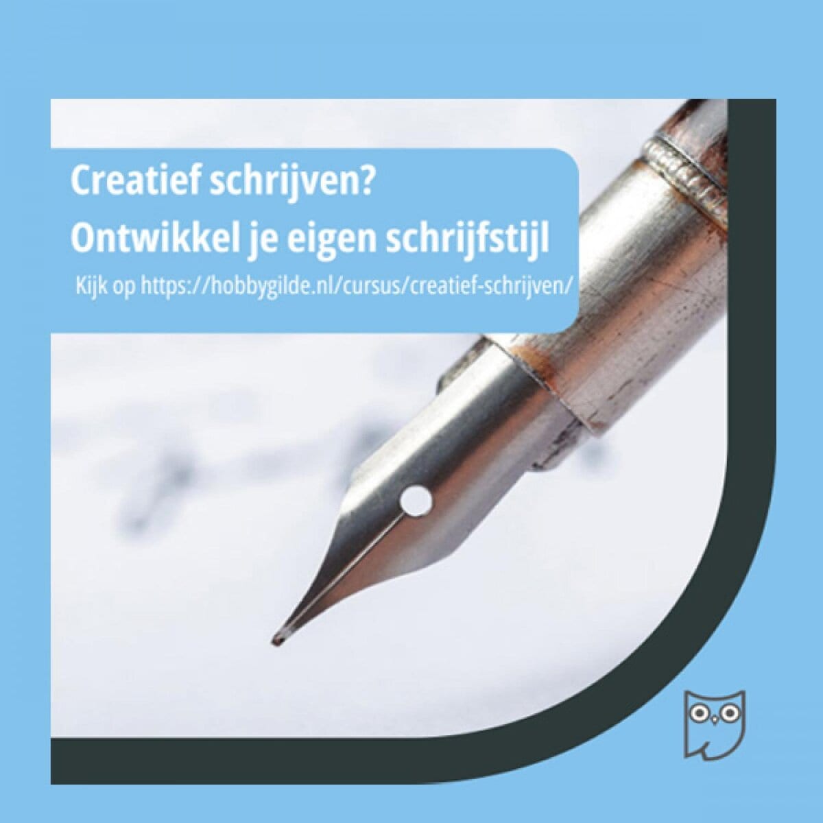 Cursus: Creatief schrijven, beeld van de organisator