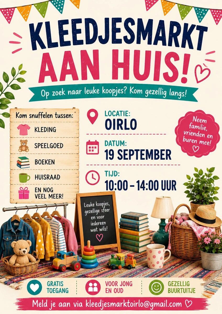 Kleedjesmarkt, beeld van de organisator