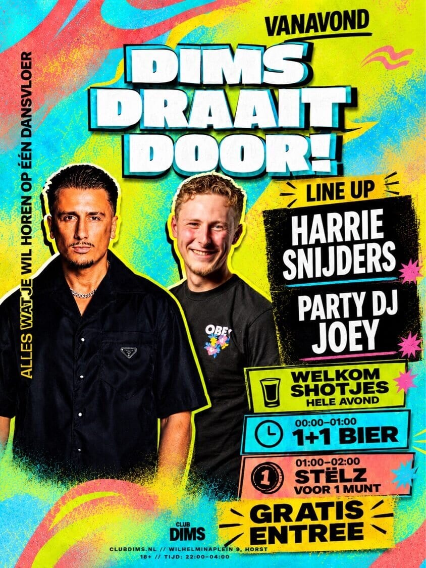 DIMS Draait Door! , Harrie Snijders + Party DJ Joey, beeld van de organisator