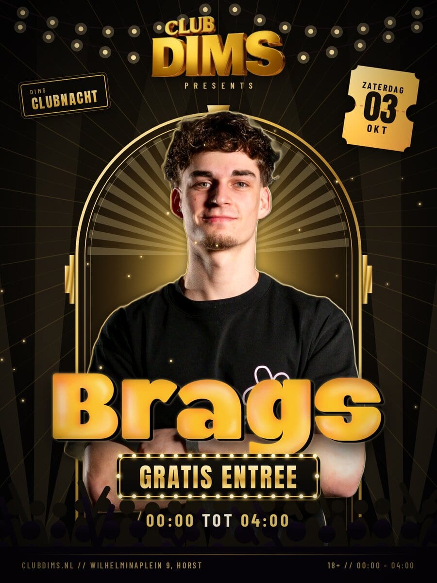 Dims ClubNight - Brags, beeld van de organisator